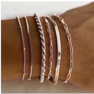 New! Silver Bracelet Stack Set (1067) NWOT